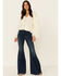 Image #2 - Sadie & Sage Women's Switch Swish Fringe Sleeve Sweater, , hi-res