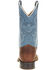 Image #5 - Old West Boys' Western Boots - Broad Square Toe, Brown/blue, hi-res