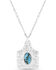 Image #1 - Montana Silversmiths Women's Chiseled Cow Tag Turquoise Necklace, Silver, hi-res