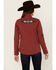Image #4 - Shyanne Women's Kalo Embroidered Softshell Jacket , Brick Red, hi-res