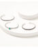 Image #1 - Shyanne Women's Rhinestone Cuff Bracelet Set - 3 Piece, Silver, hi-res