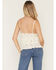 Image #4 - ATAP Women's Crochet Front Embroidered Tank, Ivory, hi-res