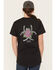 Image #1 - Ariat Women's Rebar Workman Rose Short Sleeve Graphic Work Tee, Black, hi-res