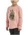 Image #2 - Carhartt Toddler Girls' Horse Long Sleeve Graphic Tee, Pink, hi-res
