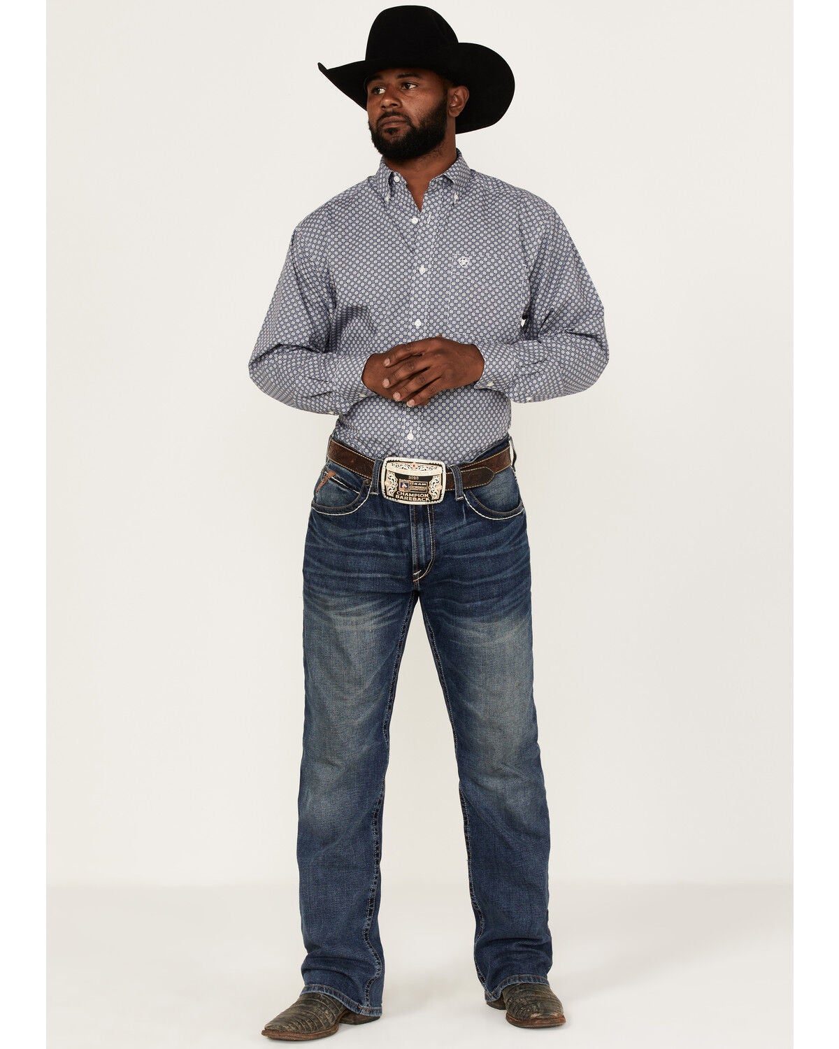 Ariat Men's Bo Geo Print Long Sleeve 