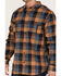 Hawx Men's FR Plaid Print Long Sleeve Button Down Work Shirt , Brown, hi-res
