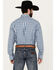 Image #4 - George Strait by Wrangler Men's Plaid Print Long Sleeve Button Down Western Shirt, Blue, hi-res