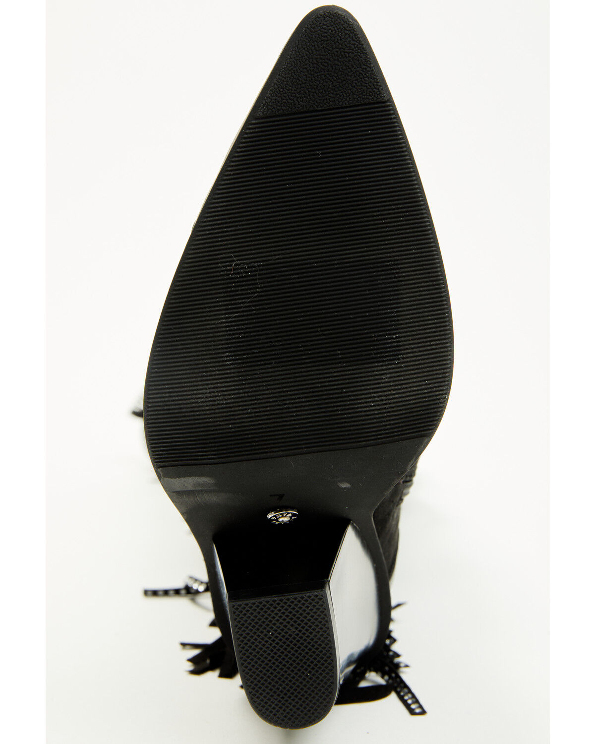 Image #7 - Azalea Wang Women's Nella Over The Knee Embellished Fringe Tall Fashion Boots - Snip Toe, Black, hi-res
