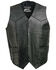 Image #1 - Milwaukee Leather Men's Classic Snap Front Biker Vest - Big, Black, hi-res