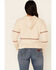 Shyanne Women's Tan & White Embroidered Logo Crop Hoodie , Tan, hi-res