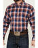 Image #3 - Ariat Men's Boot Barn Exclusive Presly Plaid Print Long Sleeve Button-Down Western Shirt - Tall , Blue, hi-res