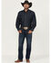 Image #1 - Rock 47 by Wrangler Men's Victor Dark Wash Slim Straight Stretch Denim Jeans, Dark Wash, hi-res
