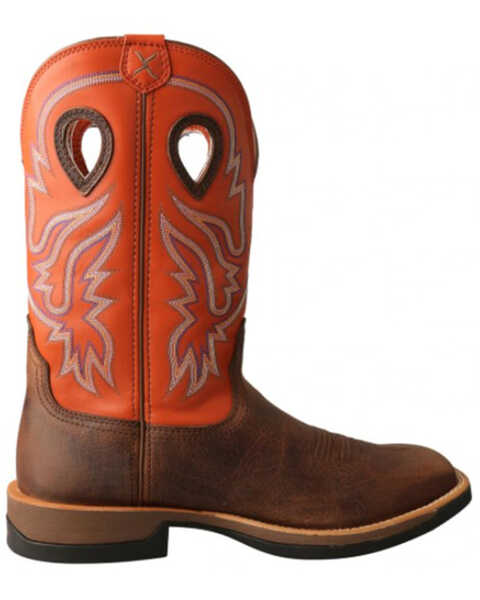 Image #2 - Twisted X Men's Tech X Western Boots - Broad Square Toe, Orange, hi-res