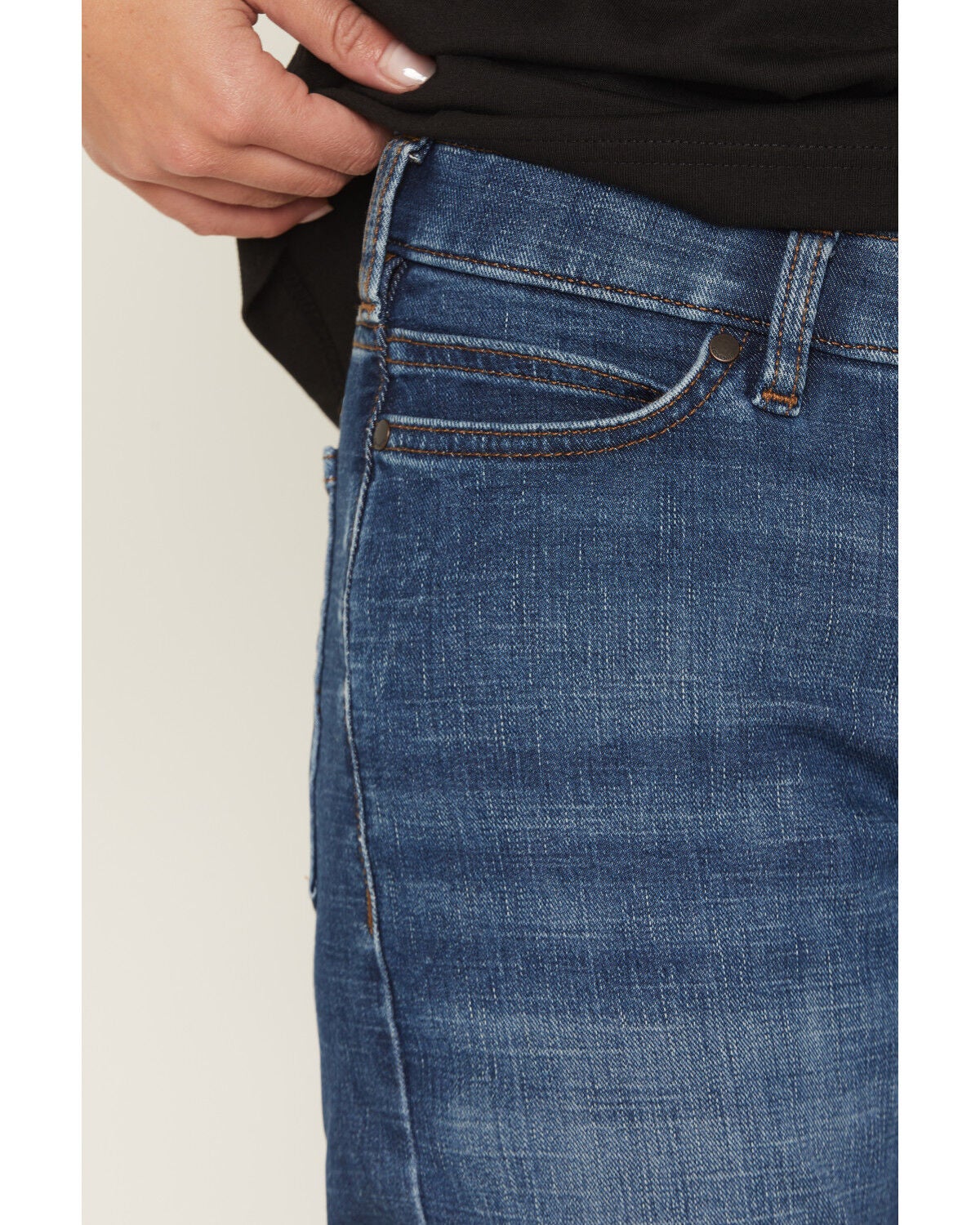 Image #2 - Carhartt Women's Essential Dark Wash Relaxed Fit Stretch Denim Jeans, Dark Wash, hi-res