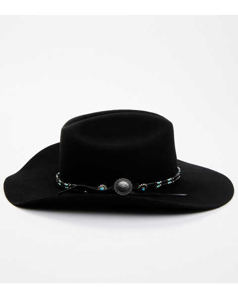 Image #3 - Shyanne Women's Felt Cowboy Hat, Black, hi-res