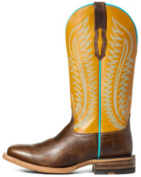Ariat Women's Belmont Western Boots - Broad Square Toe, Brown, hi-res