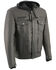 Image #1 - Milwaukee Leather Men's Vented Utility Pocket Concealed Carry Leather Motorcycle Jacket - 5X, Black, hi-res