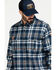 Image #5 -  Hawx Men's FR Plaid Print Long Sleeve Woven Work Shirt - Tall , Blue, hi-res