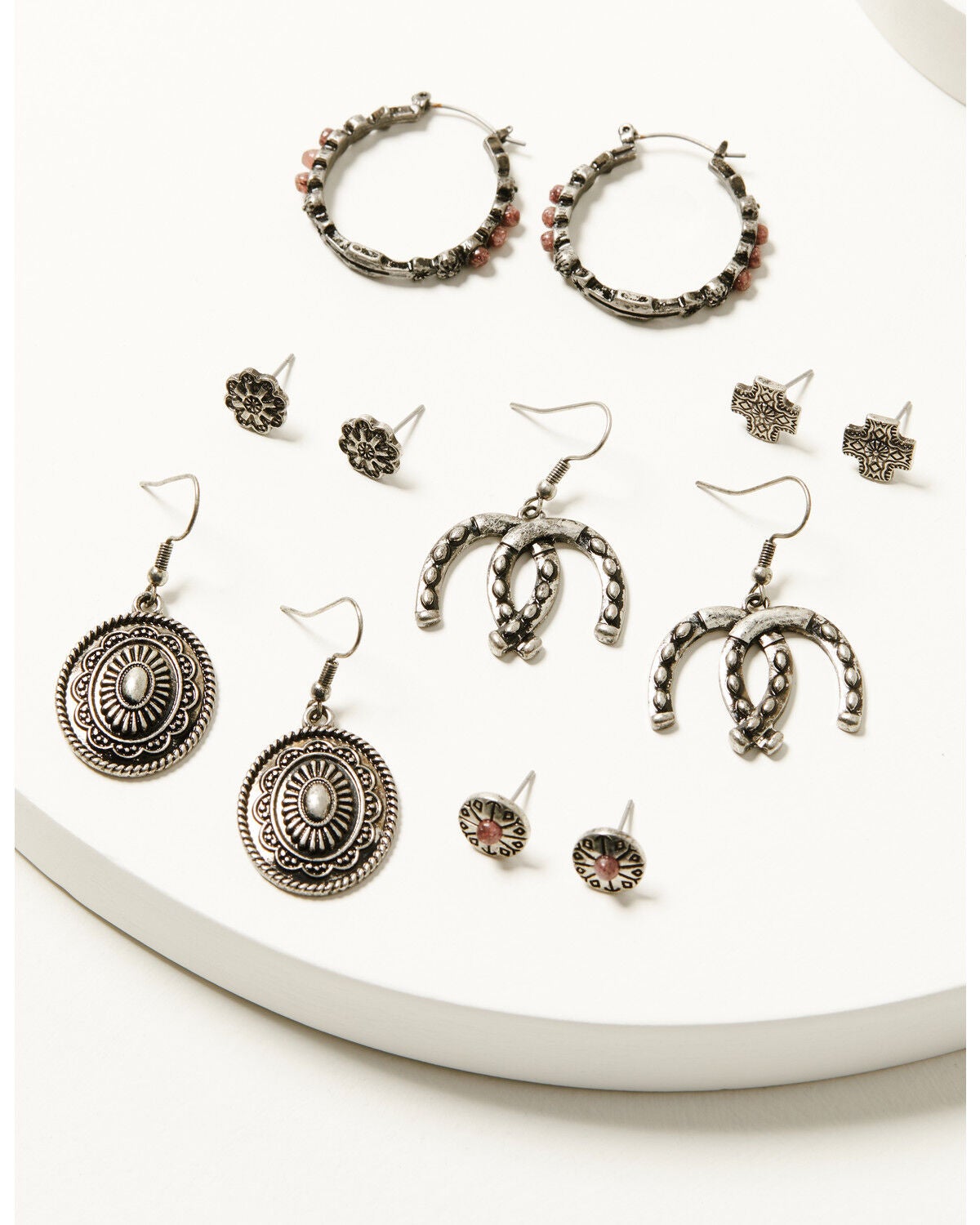 Image #1 - Shyanne Women's Strawberry Skies Earring Set - 6 Piece, Silver, hi-res