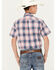 Image #4 - Ariat Boys' Olen Plaid Print Classic Fit Short Sleeve Button Down Western Shirt, Red/white/blue, hi-res