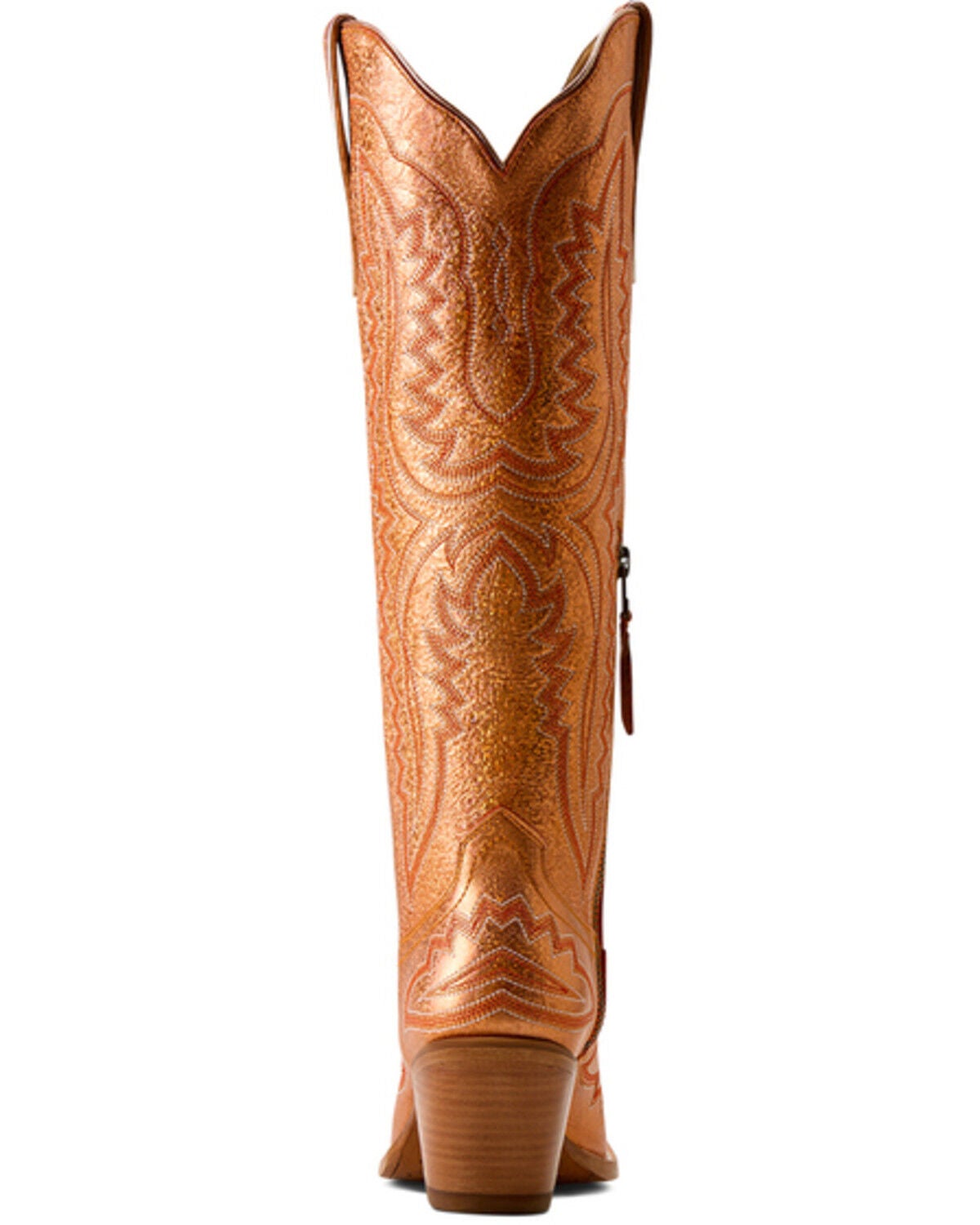 Image #3 - Ariat Women's Casanova Metallic Tall Western Boots - Snip Toe, Orange, hi-res