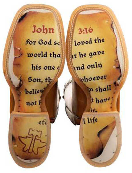 Tin Haul Between Two Thieves John 3:16 Cowboy Boots - Square Toe, Brown, hi-res