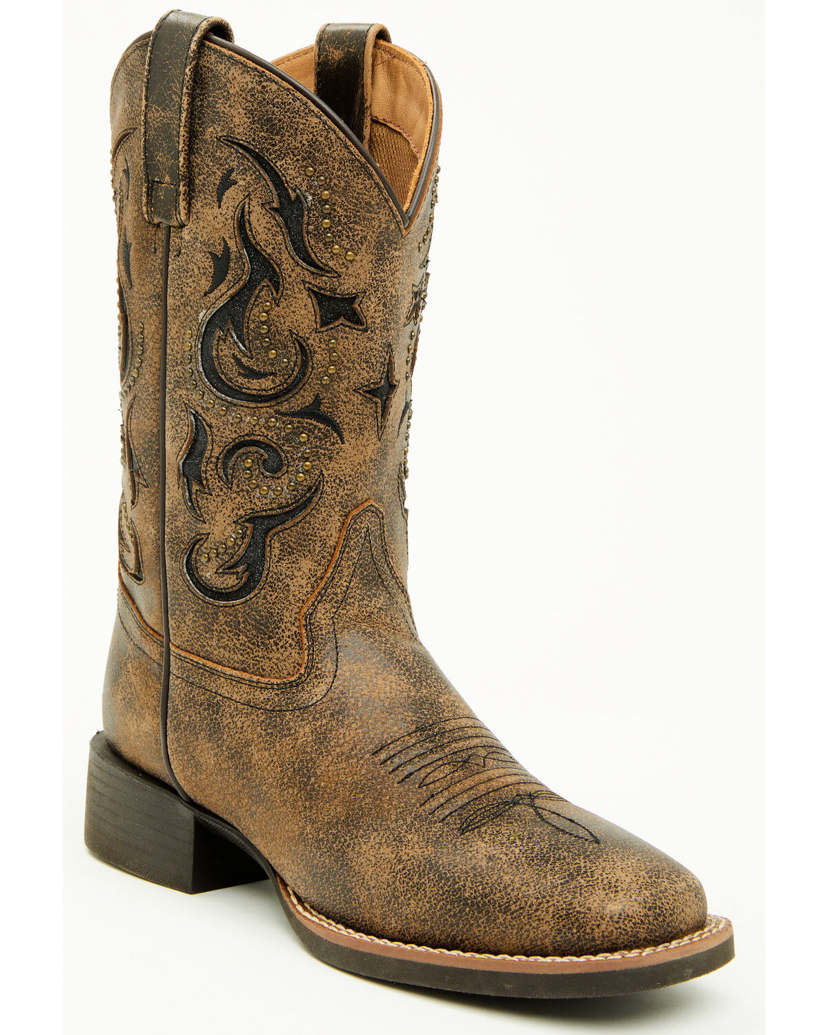 Image #1 - Shyanne Women's Gia Short Western Boots - Broad Square Toe, Brown, hi-res