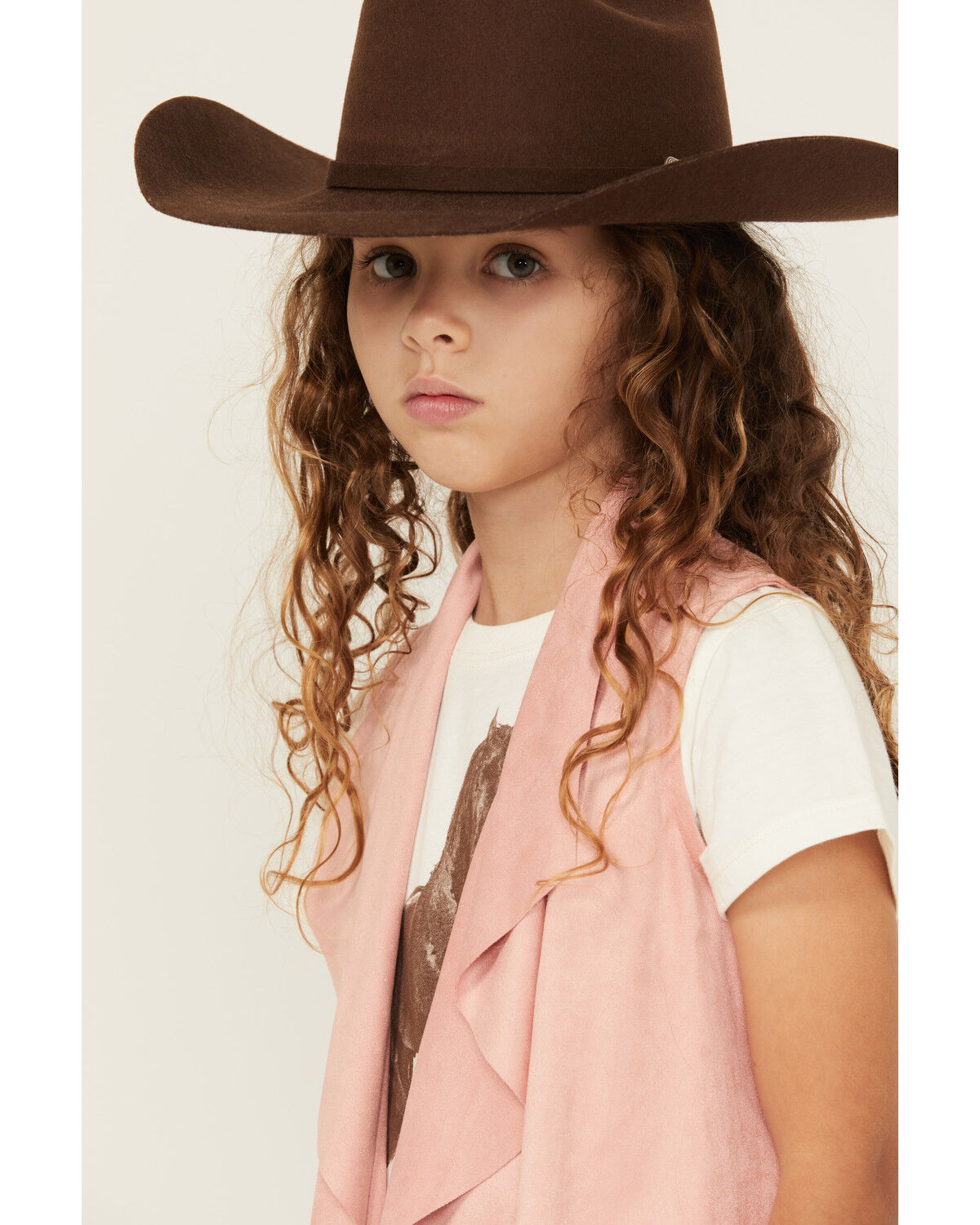 Image #2 - Shyanne Girls' Cascade Fringe Vest, Light Pink, hi-res