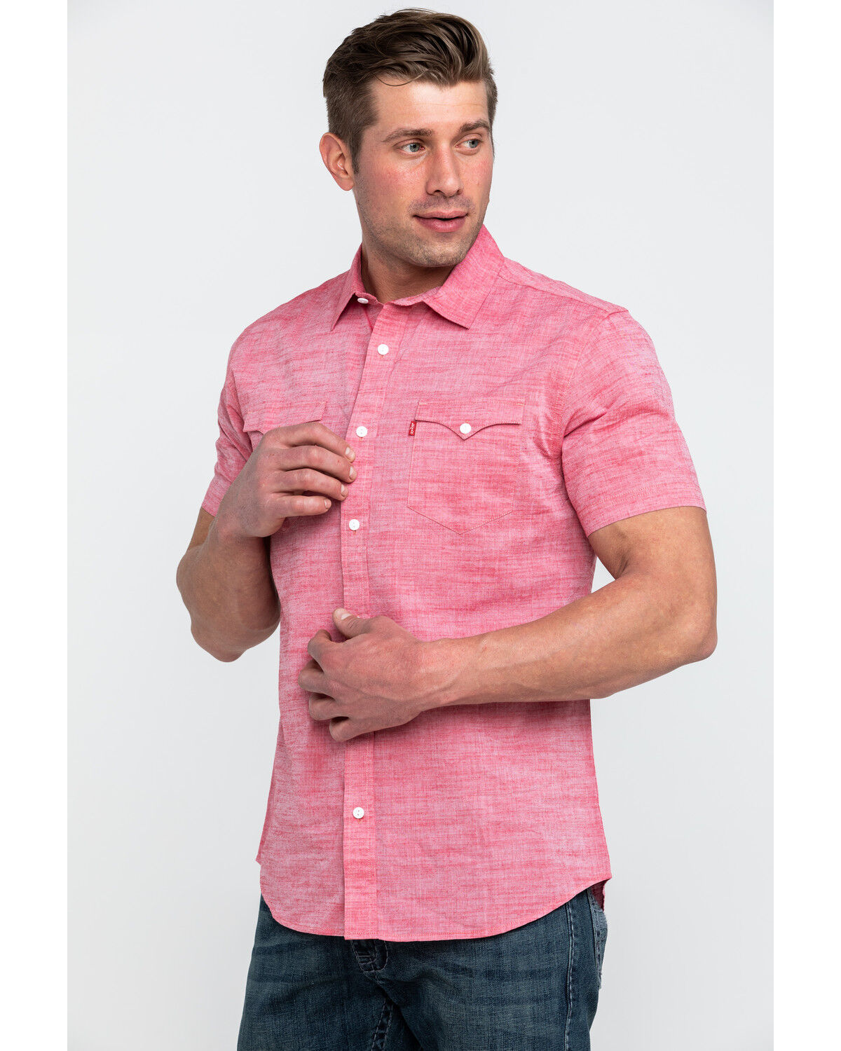 levi's short sleeve western shirt