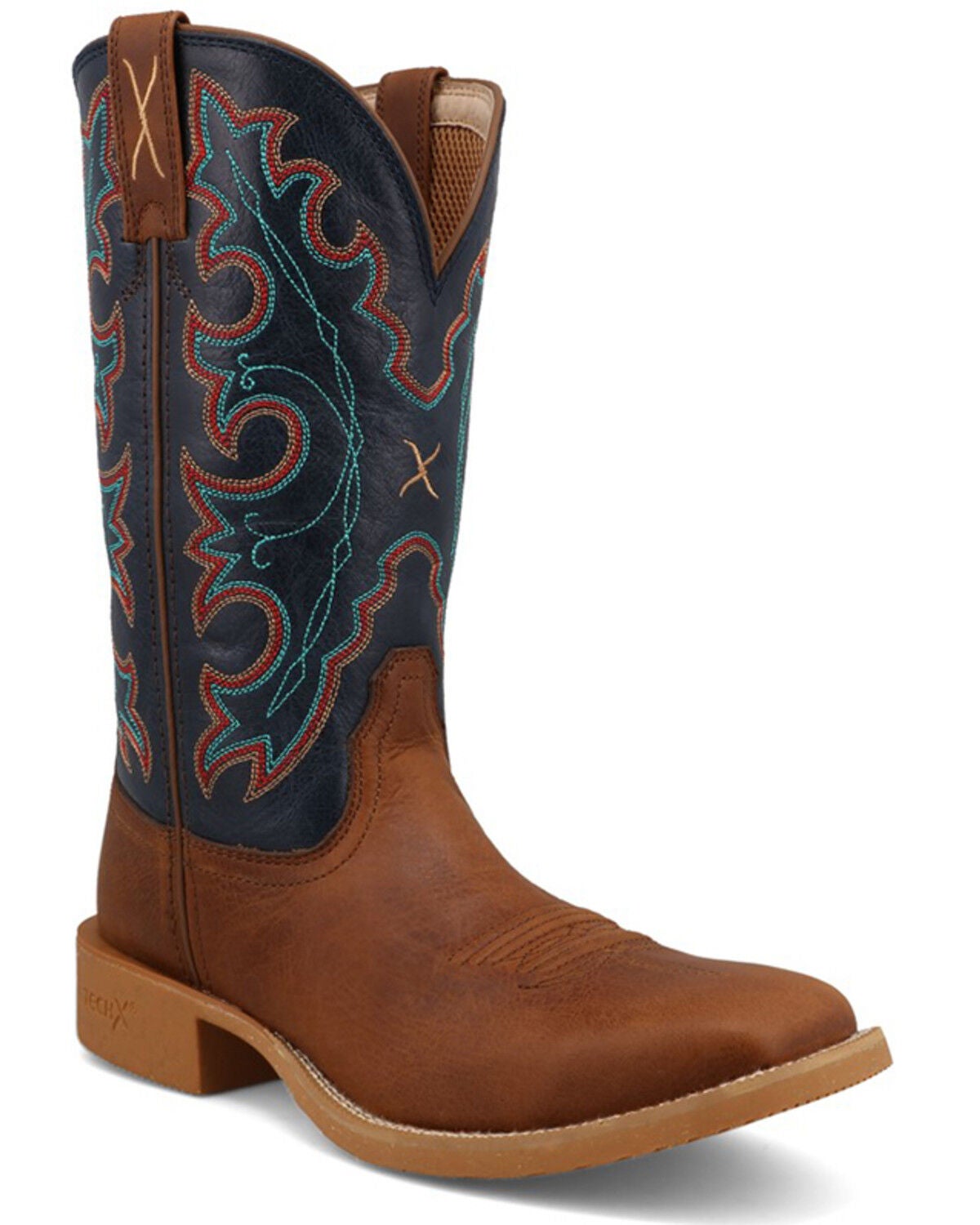 Twisted X Women's 11" Tech X&trade; Western Performance Boots - Broad Square Toe, Brown, hi-res