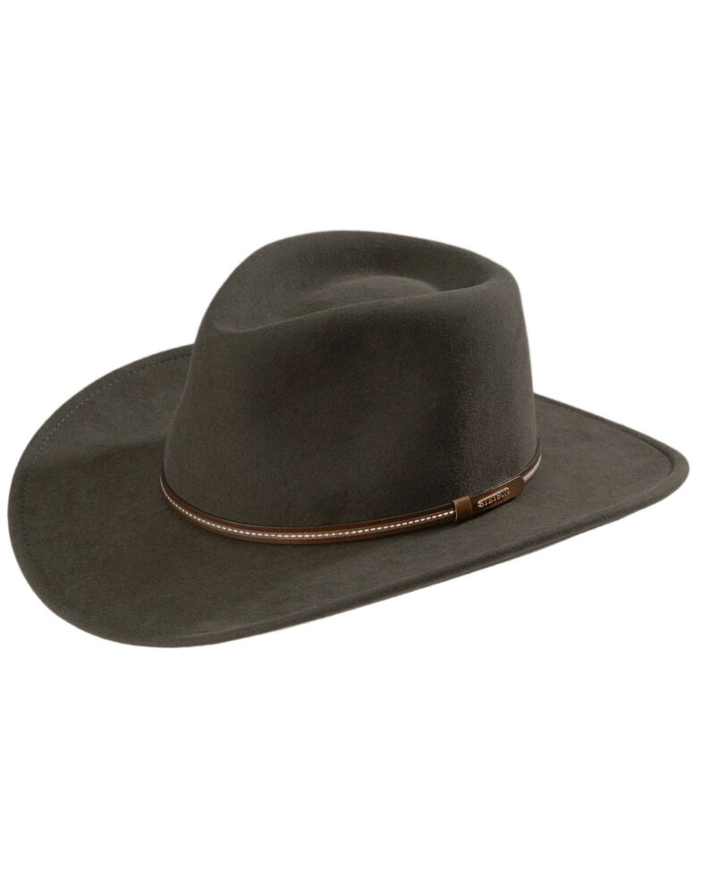 Stetson Men's Gallatin Sage Green Crushable Wool Felt Hat, Sage, hi-res