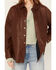Image #3 - Free People Women's Easy Rider Leather Shacket , Cognac, hi-res