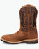 Image #3 - Justin Men's 11" Bolt Waterproof Pull-On Work Boots - Composite Toe, Brown, hi-res