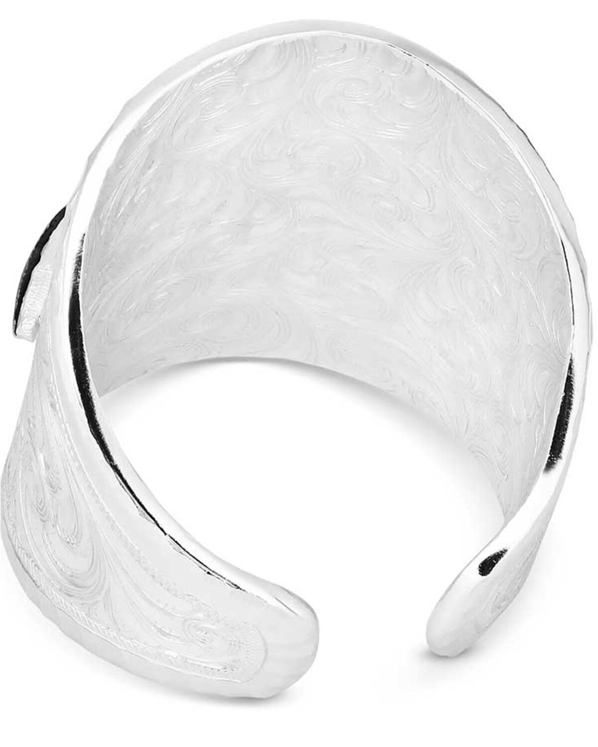 Image #2 - Montana Silversmiths Women's Out West Ring with Longhorn, Silver, hi-res