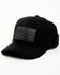 Image #1 - Cody James Men's American Flag Patch Suede Ball Cap, Black, hi-res