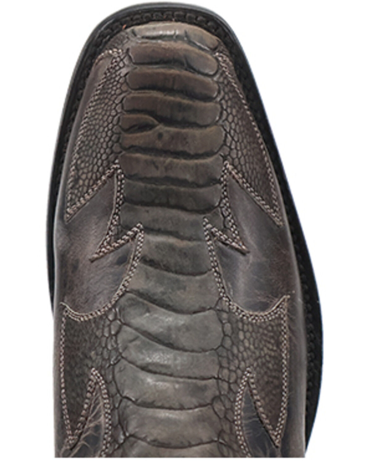 Image #6 - Dan Post Men's Exotic Ostrich Western Boots - Square Toe, Grey, hi-res
