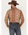 Image #4 - Wrangler Men's Checotah Southwestern Long Sleeve Western Pearl Snap Shirt, Brown, hi-res