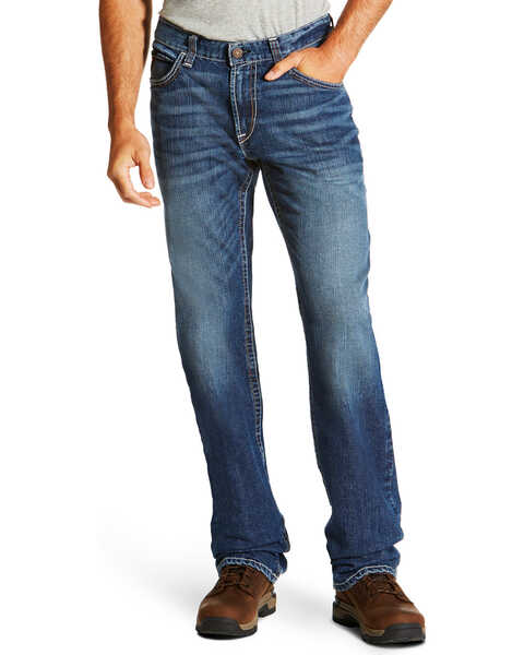 Image #2 - Ariat Men's M4 FR Alloy Bootcut Jeans, Indigo, hi-res