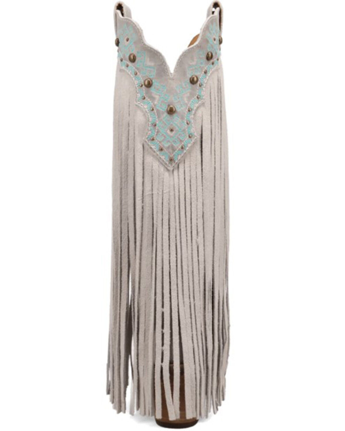 Image #5 - Dingo Women's Tequila Sunrise Fringe Western Boots - Snip Toe, Off White, hi-res