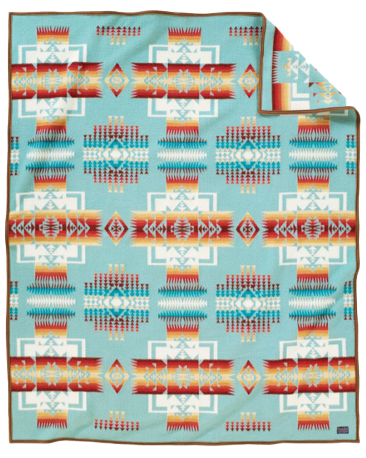Image #3 - Pendleton Chief Joseph Blanket, Aqua, hi-res
