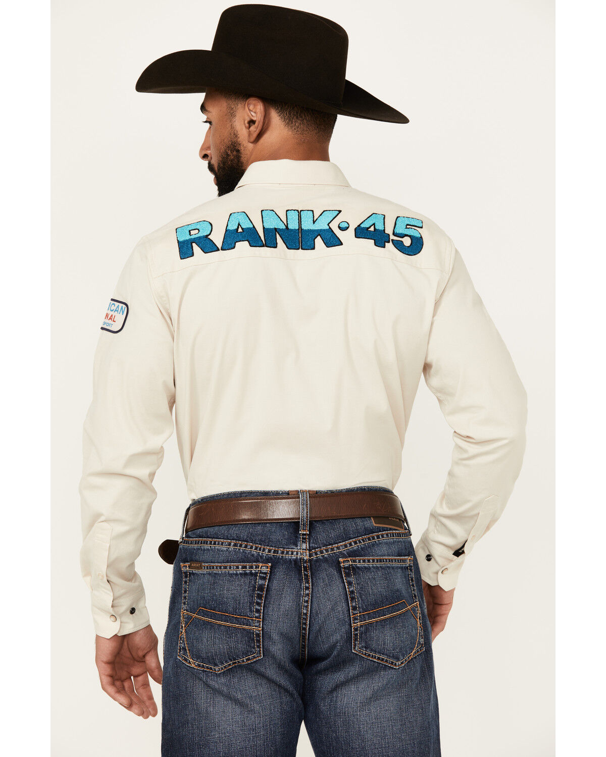 WA GBB SVIチャンピンシップ.45 RANK 45® Men's Ridge Solid Short Sleeve Snap Performance