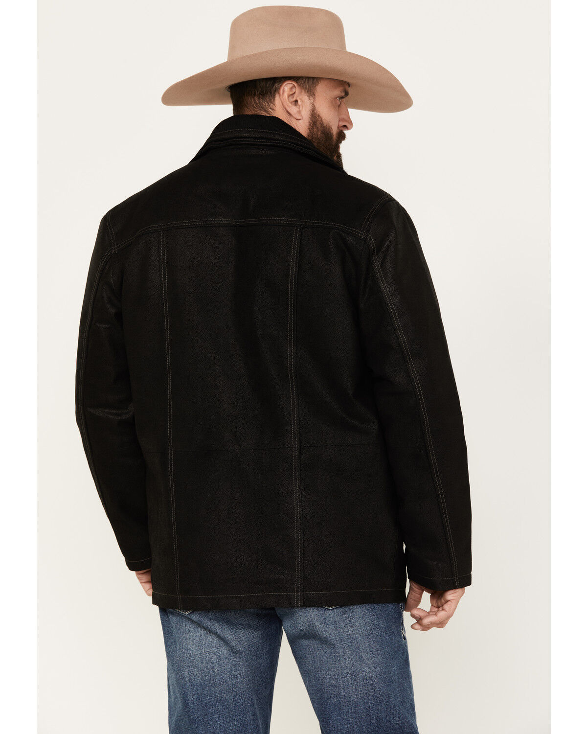 Image #4 - Scully Men's Suede Double Collar Jacket, Black, hi-res