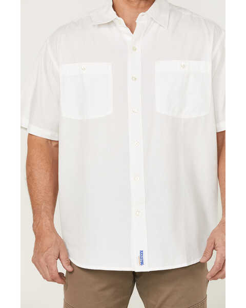 Image #3 - Resistol Men's Solid Short Sleeve Button-Down Western Shirt , White, hi-res