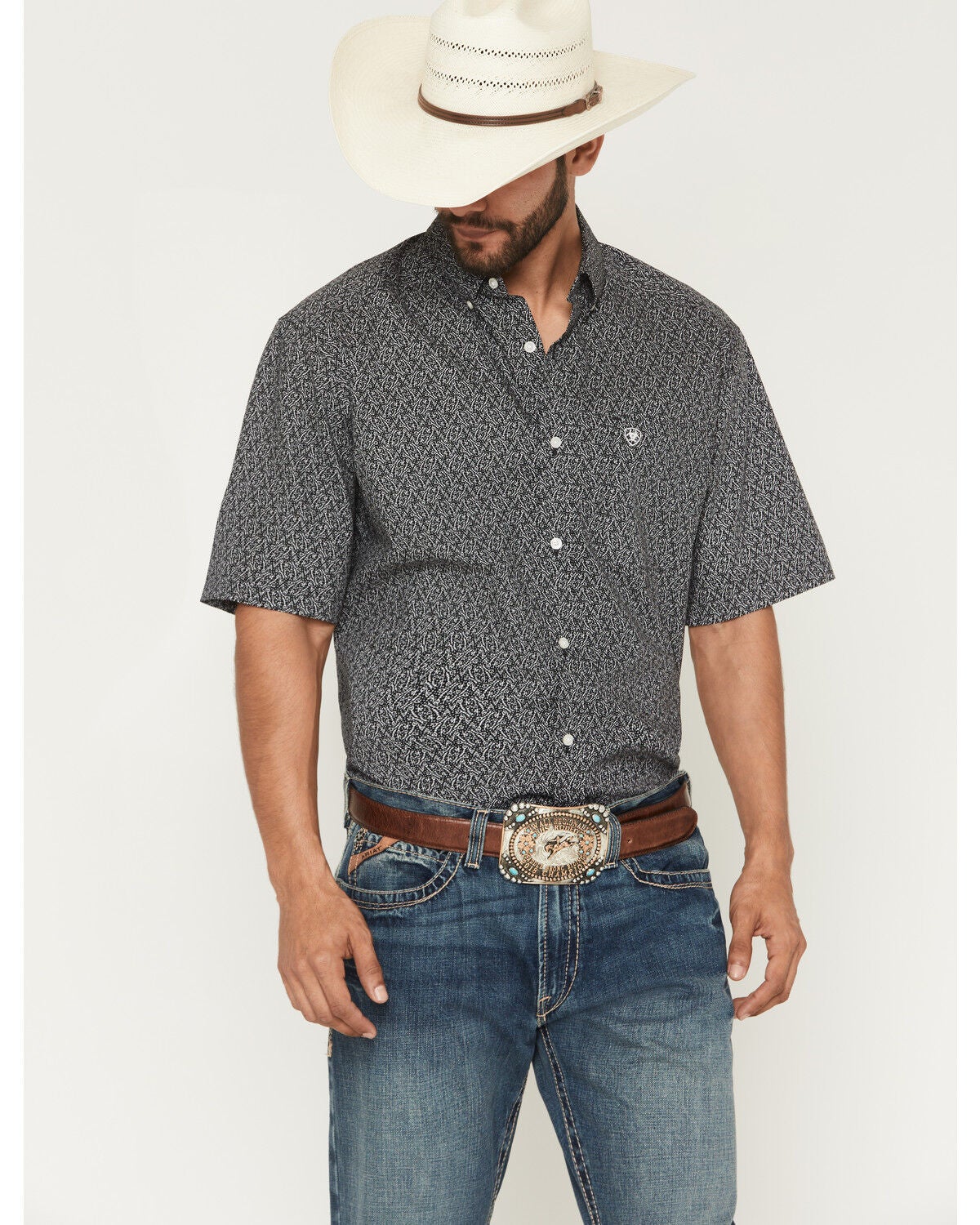 Product Name: Ariat Men's Tru Printed Short Sleeve Button-Down Western Shirt