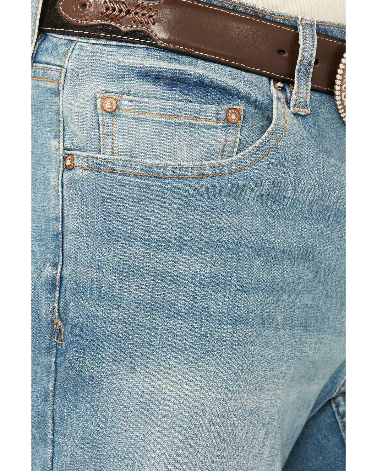 Image #2 - DEVIL-DOG Dungarees Men's Beech Medium Wash Relaxed Bootcut Stretch Jeans, Medium Wash, hi-res