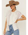 Image #2 - North River Women's Crinkle Ryn Stripe Short Sleeve Shirt, Ivory, hi-res