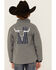 Image #4 - Cowboy Hardware Boys' Skull Flag Softshell Jacket, Grey, hi-res