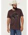 Image #1 - Moonshine Spirit Men's Viva La Tequila Short Sleeve Graphic T-Shirt, Burgundy, hi-res