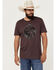 Image #1 - Moonshine Spirit Men's Viva La Tequila Short Sleeve Graphic T-Shirt , Burgundy, hi-res
