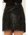 Image #4 - Idyllwind Women's Irene Fringe Faux Leather Skirt , Black, hi-res